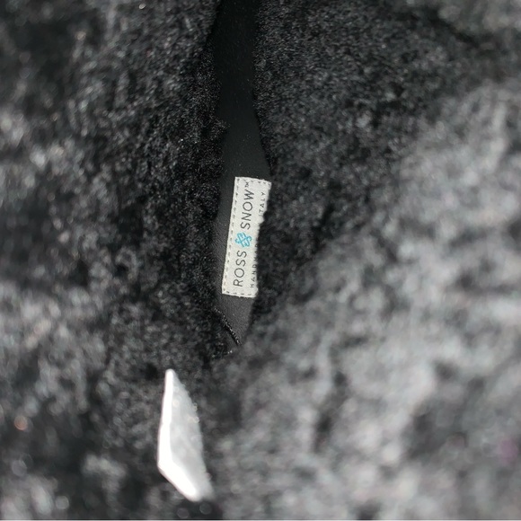 ROSS & SNOW Christina Ankle Boot Black Leather Shearling Lined Women’s Size 10 - Picture 7 of 12